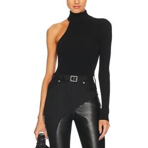 Nbd 'Hadley' Black Mockneck One Shoulder Sweater Size S